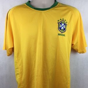 CBF Futbol Soccer Jersey Brazil Yellow and Green